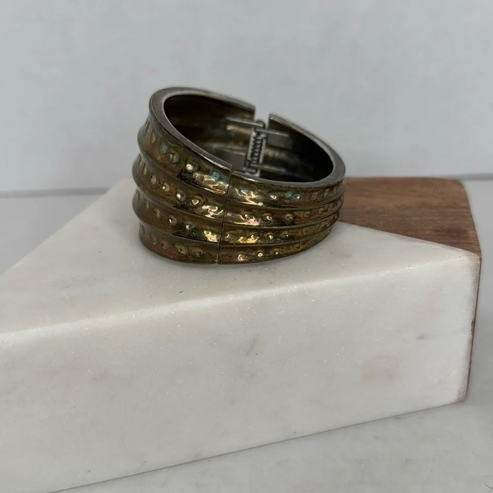 Antique-Style Bronze Cuff Bracelet Lot C1